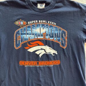 Lee Men's Broncos Tee/ Size XL/ Navy Blue/ 1998 Super Bowl